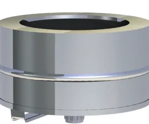 Naczynie na sadzę z miską kondensacyjną ⌀130 · DW-FU 0,8 mm