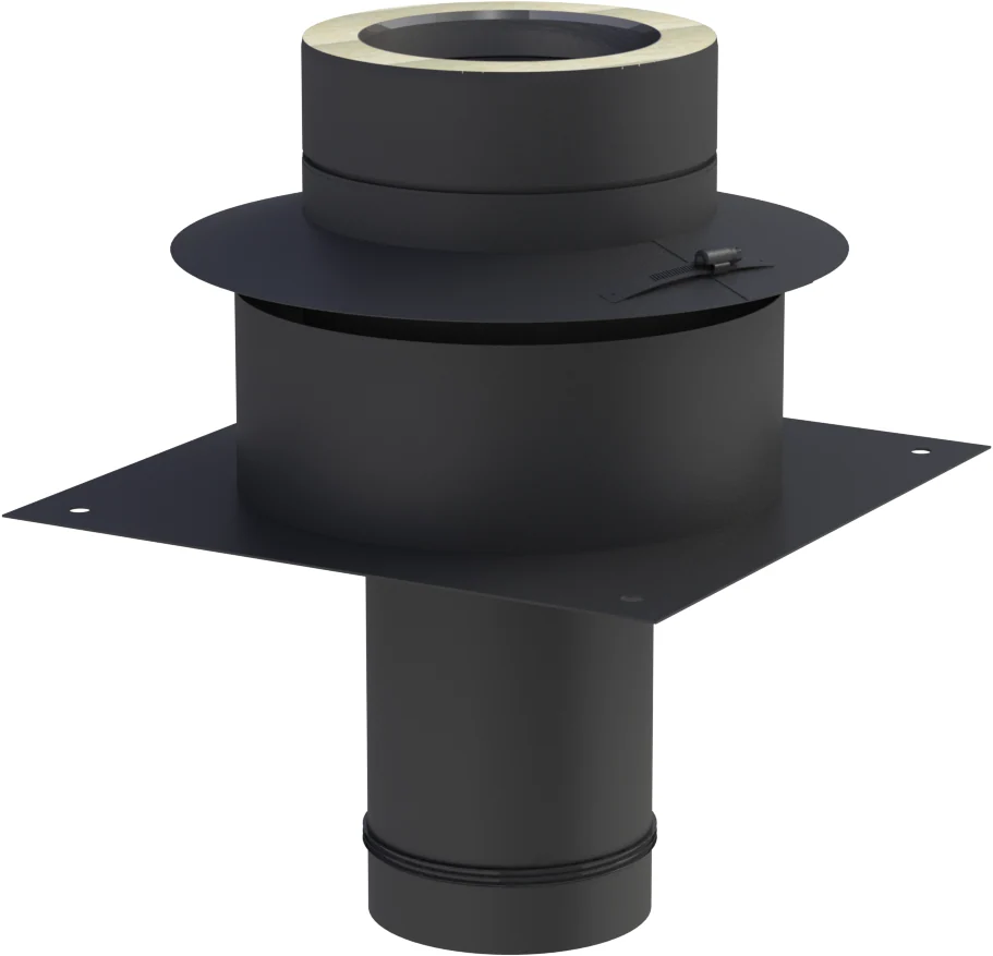 Płyta fundamentowa dla podwyższenia komina T120 / P1 ⌀80 · DW-BLACK