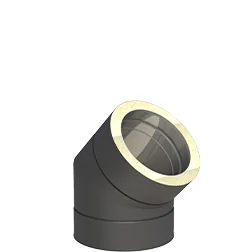 Kolano 45° T120 / P1 ⌀80 · DW-BLACK