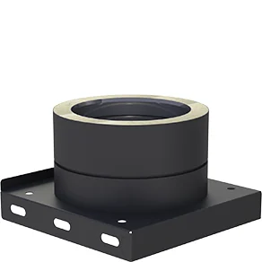 Płyta fundamentowa z odpływem skroplin w dół (nypel 1/2") ⌀80 · DW-BLACK