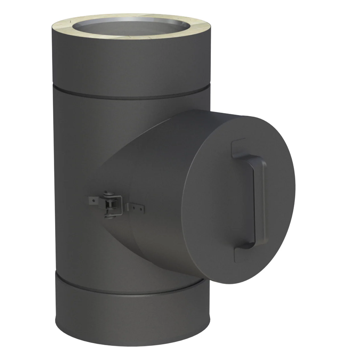 Element rewizyjny z wyjściem okrągłym ⌀80 · DW-BLACK