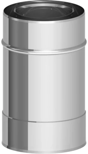 Rura długość 250 mm ⌀60/100 płaszcz nierdzewny · TWIN