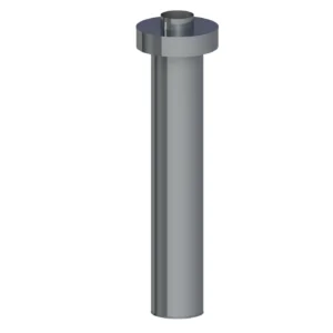 Zakończenie pionowe długość 750 mm ⌀60/100 płaszcz nierdzewny · TWIN