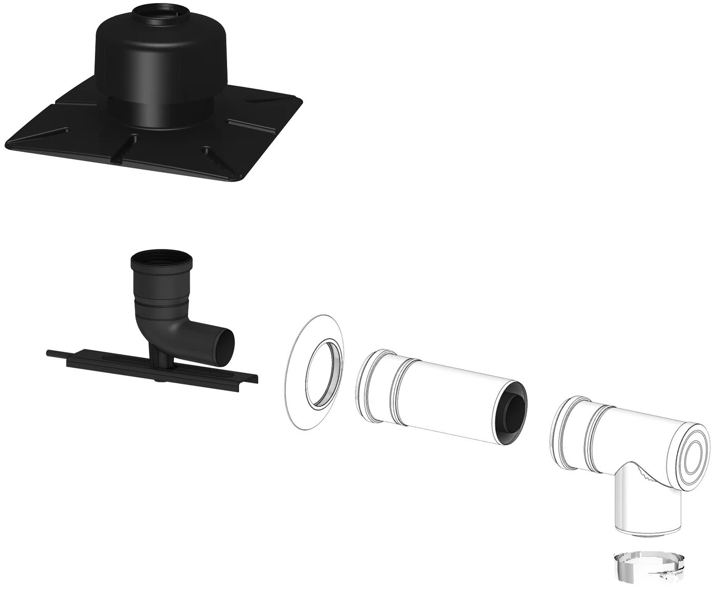 Pakiet rozszerzający w szacht dla kotłów Vaillant ⌀60/100 · TWIN-PL-BOX