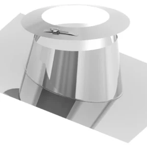 Przejście przez dach 5–15° aluminiowe z kołnierzem ⌀130 · DW-FU