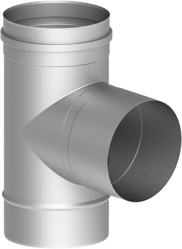 Trójnik 87° wyjście z zyką ⌀130 · EW-FU 1,0 mm
