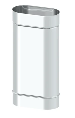Rura długość 500 mm 100×180 · OVAL 0,8 mm