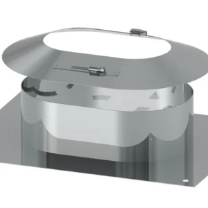 Króciec dylatacyjny z kołnierzem 100×180 · OVAL 0,8 mm