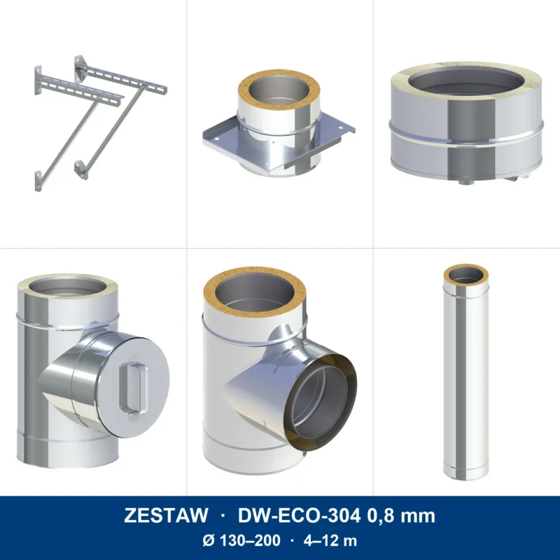 Zestaw kominowy DW-ECO-304 0,8 mm