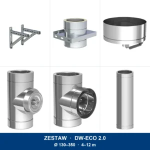 Zestaw kominowy DW-ECO 2.0 · komin po elewacji do kominka, pieca lub kotła