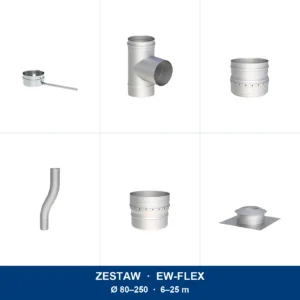 Zestaw renowacyjny EW-FLEX · wkład elastyczny do komina z odsadzkami