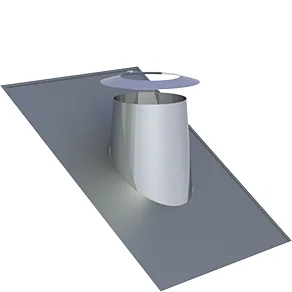 Przejście przez dach 26-35° z płaszczem ołowianym i kołnierzem ⌀130/200 · TWIN-GAS