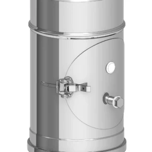 Element kontrolny z wyczystką i króćcami pomiarowymi ⌀100/150 · TWIN-GAS