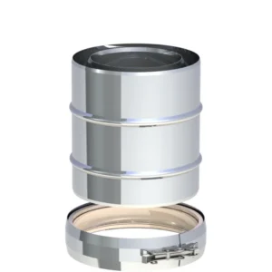 Adapter czopucha kominka FABER ⌀100/150 · TWIN-GAS