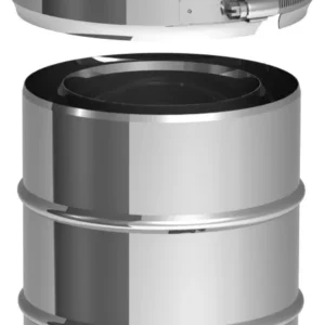 Adapter czopucha kominka MAX BLANK ⌀100/150 · TWIN-GAS