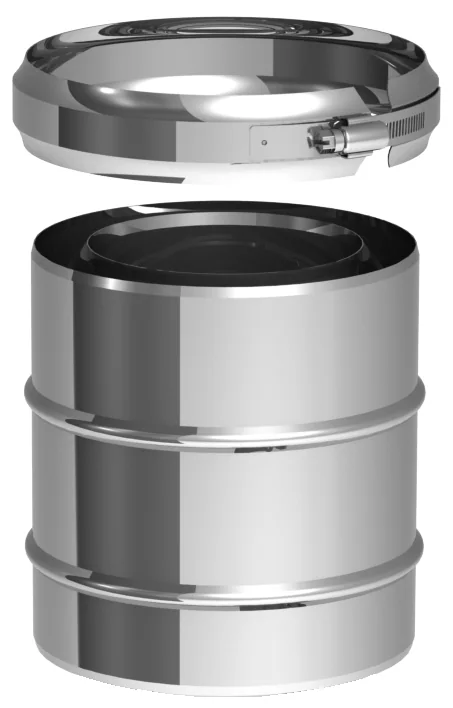 Adapter czopucha kominka MAX BLANK ⌀100/150 · TWIN-GAS