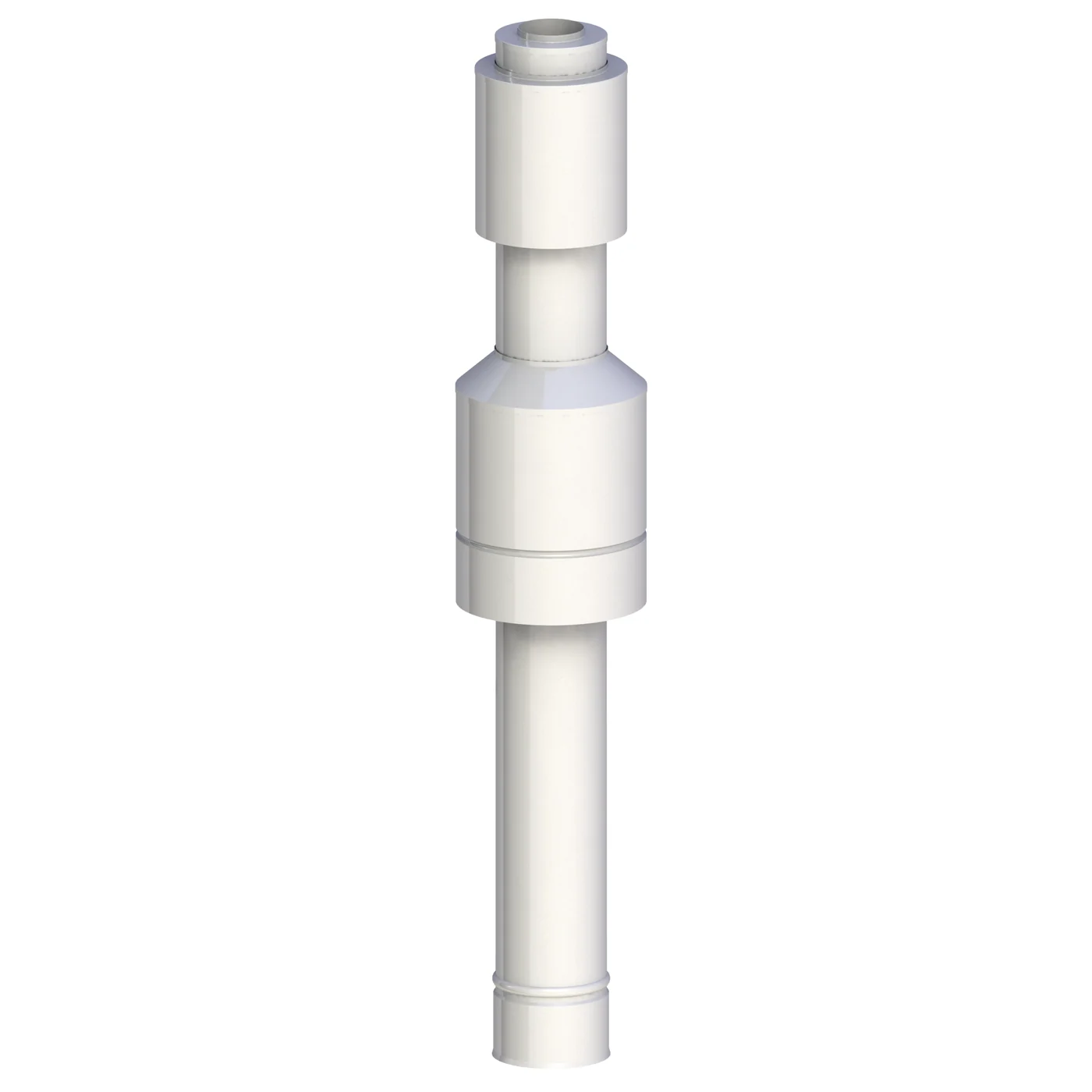 Zakończenie pionowe długość 930 mm ⌀60/100, czarne do montażu z TWIN-P361 · TWIN